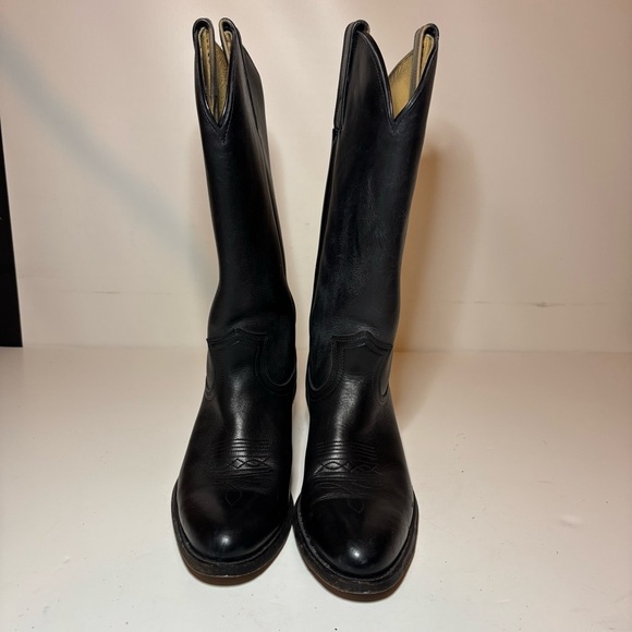 Frye Vintage Billy Pull On Mens Black Western Cowboy Leather Boots Size 9.5 B - Picture 6 of 11
